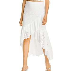 Aqua Eyelet Midi Skirt - 100% Exclusive NWT Size medium